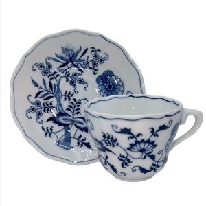BLUE DANUBE TEACUP AND SAUCER VINTAGE RETIRED PATTERN